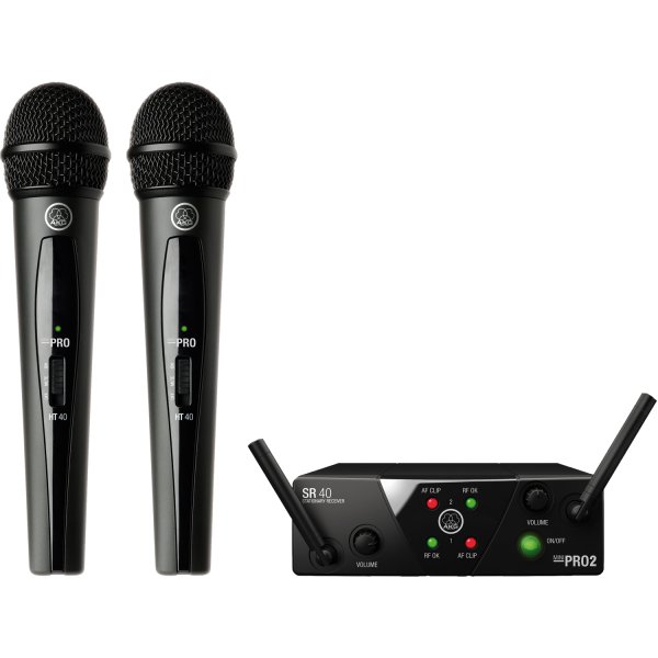 Wireless Mini Wireless Handheld Microphone System with SR40 Mini Dual, and 2xHT40 (537.500MHz-539.30