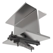 7-12 inch Swivel Beam Clamp 20 inch Arm, Black