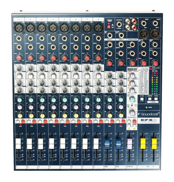 8-Channel Mixer With 24-Bit Lexicon Digital Effects
