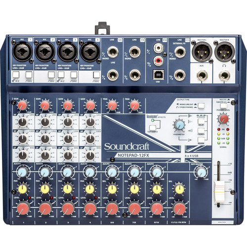 Small-Format Analog Mixing Console With Usb I/O And Lexicon Effects