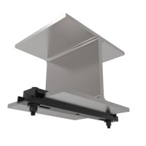 12 to 17 inch Open Hang Point Beam Clamp, Black