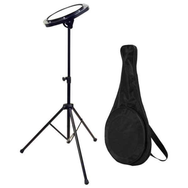 Drum Practice Pad with Stand and Bag