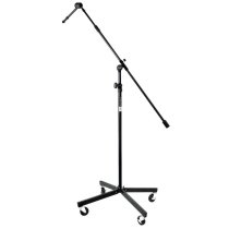 Tripod Studio Mic Boom with 7″ Mini Boom Extension and Casters