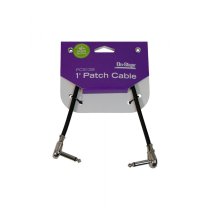 1' Patch Cable With Pancake Connectors, Black