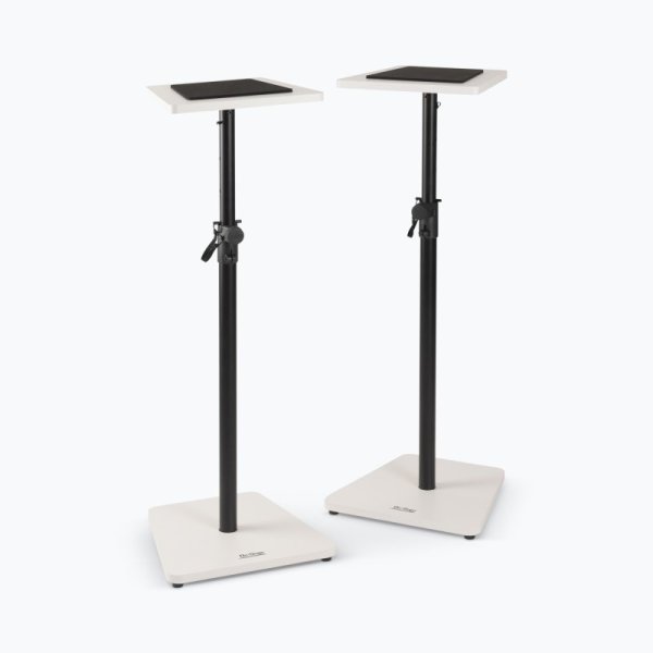 Wood Studio Monitor Stands, White (Pair)